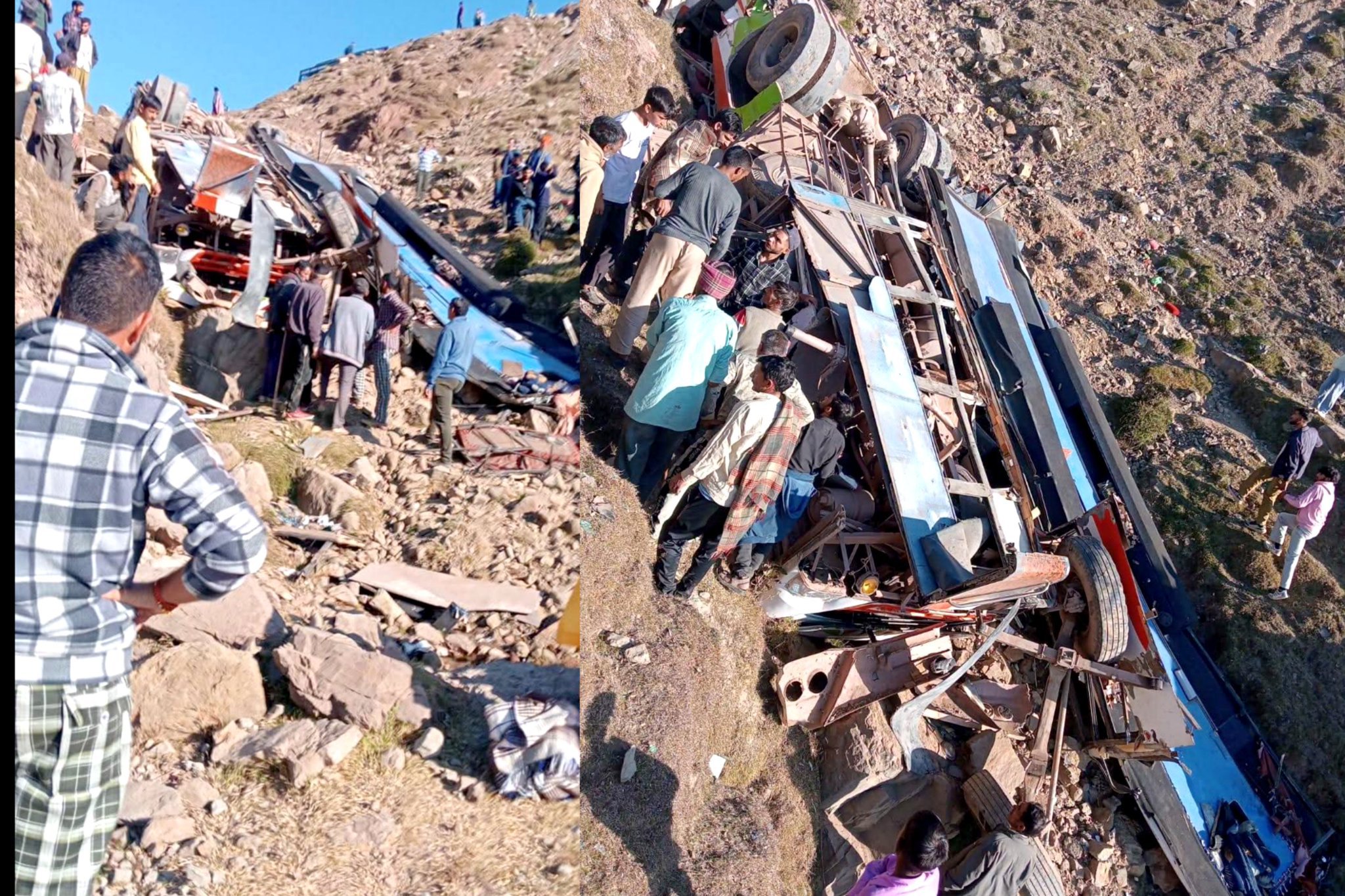 Udhampur Bus Accident: JK02AL 3477 Bus from Panchaud to Ramnagar Meets Accident at Gulli Gala Basantgarh, 16 Injured, 6 Serious`