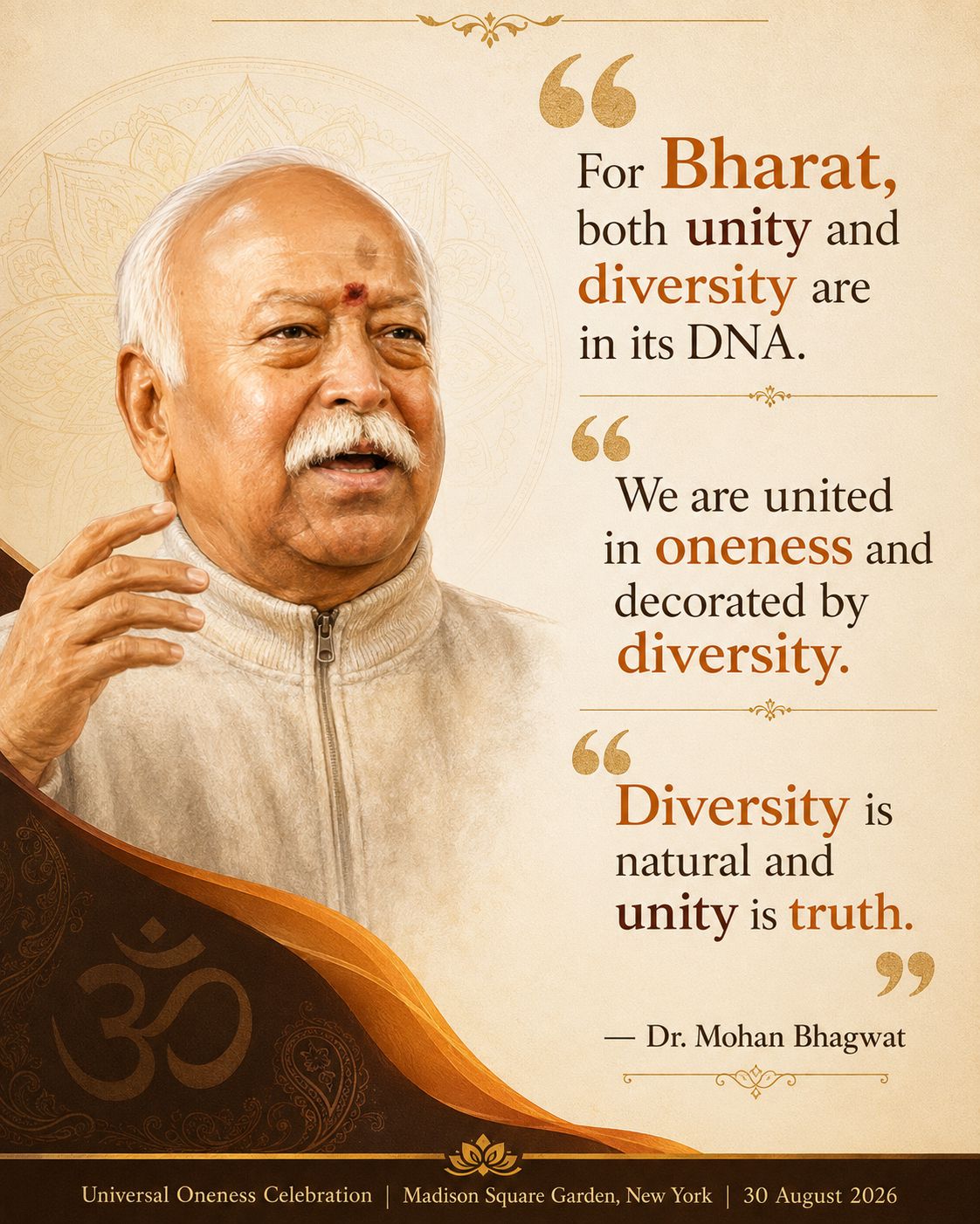 ' RSS chief at Times Square: In spite of different bodies, we belong to each other'