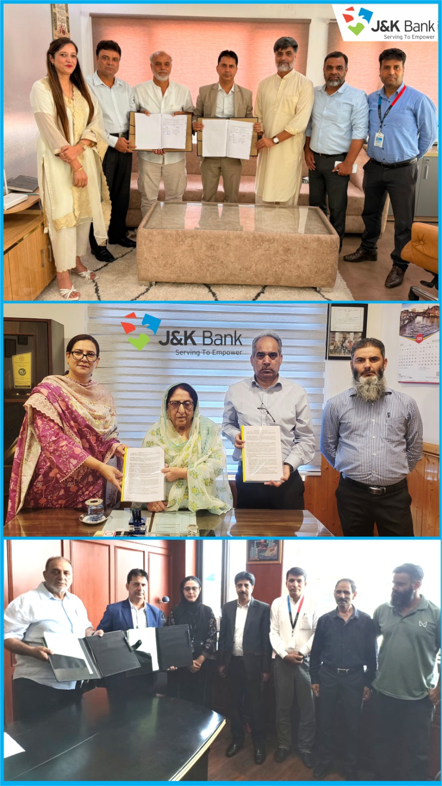 'J&K Bank signs three CSP MoUs in Kashmir, extends benefits to 887 employees'