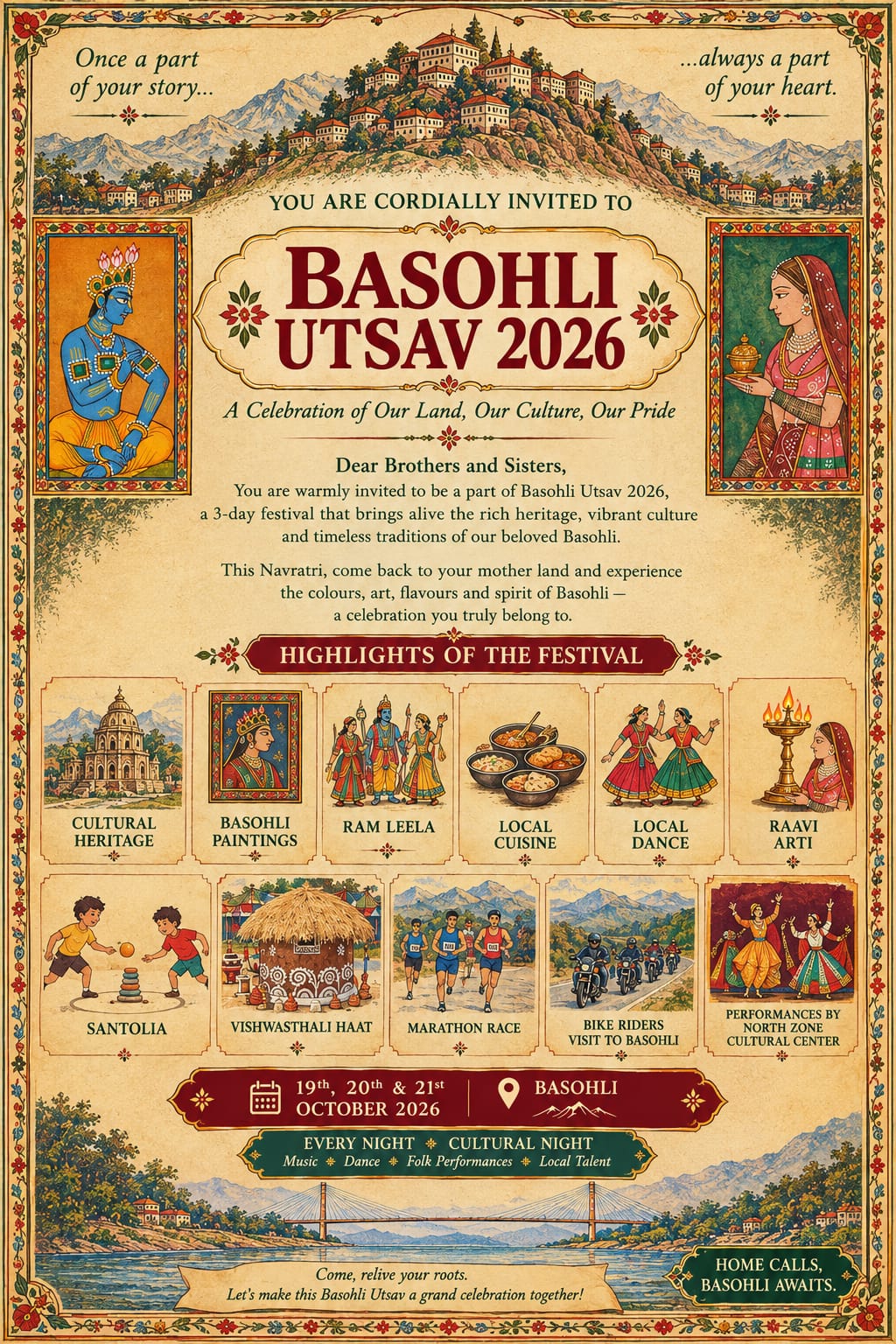 Basohli Utsav begins today with cultural extravaganza, art exhibition and traditional performances